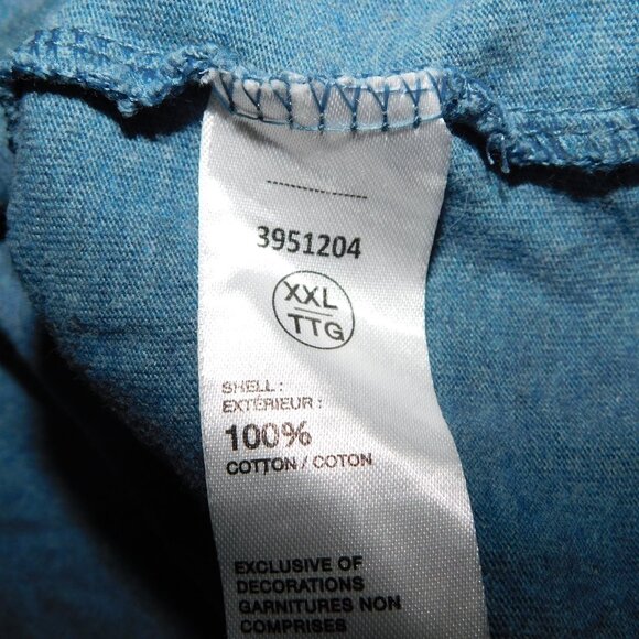 Buffalo David Bitton Mens 2XL Blue Gray Spellout T shirt - Picture 4 of 7